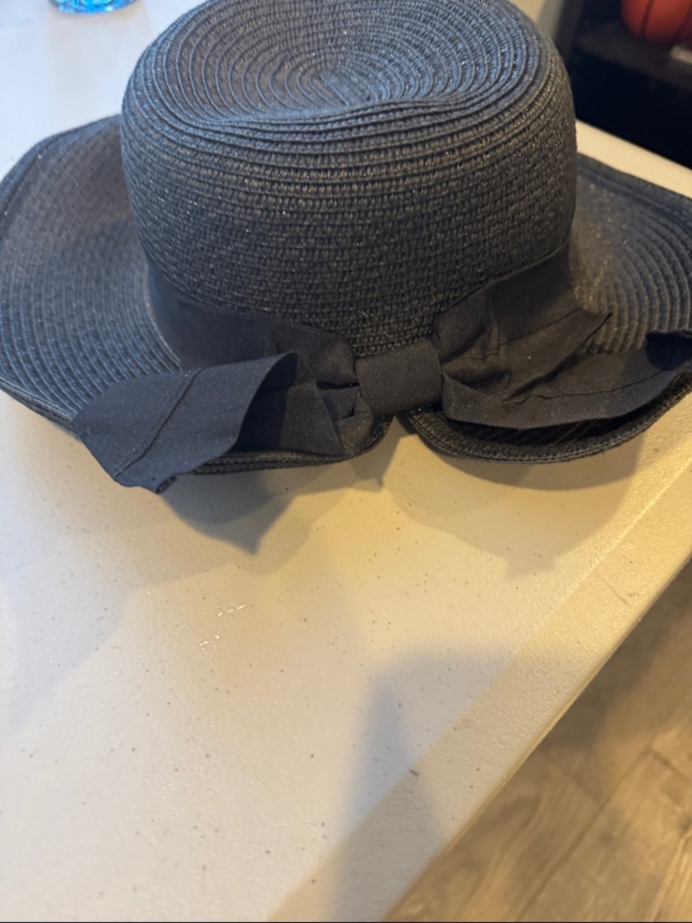 Classic Black Women's Sun Hat with Bow
